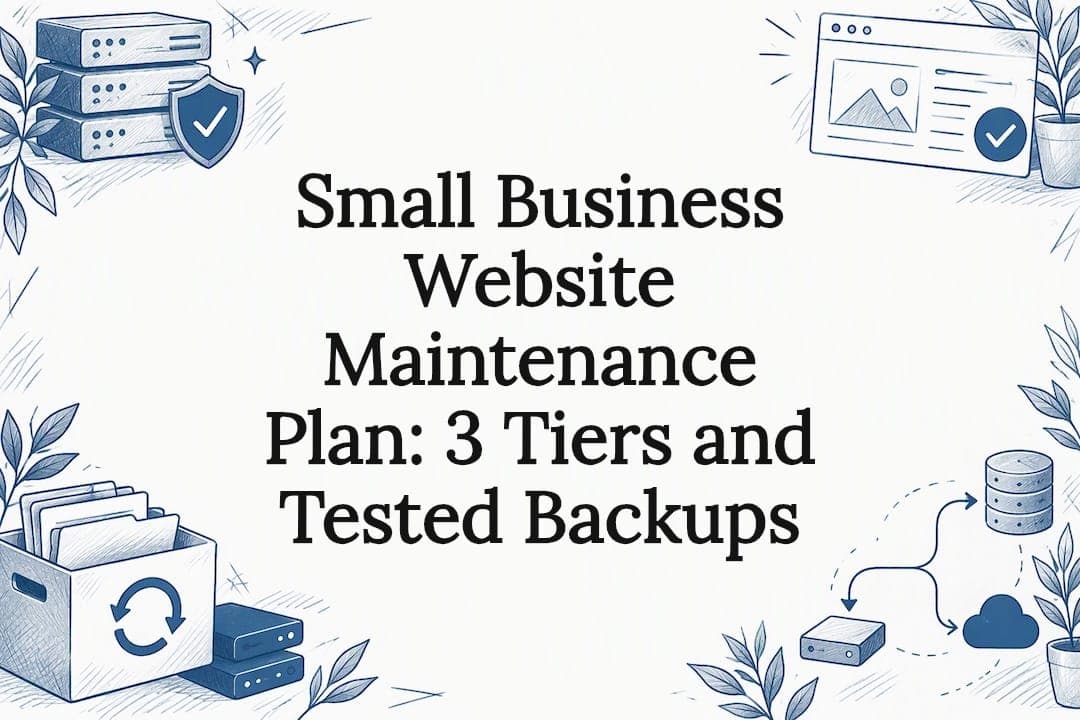 Small Business Website Maintenance Plan: 3 Tiers and Tested Backups