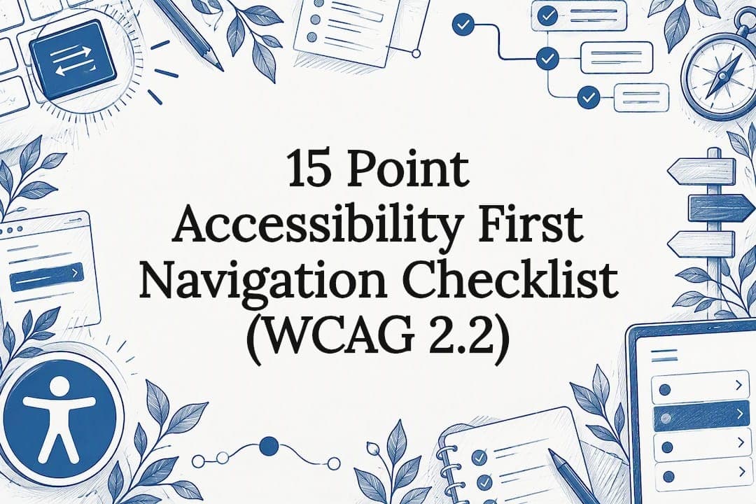 15 Point Accessibility First Navigation Checklist (WCAG 2.2)
